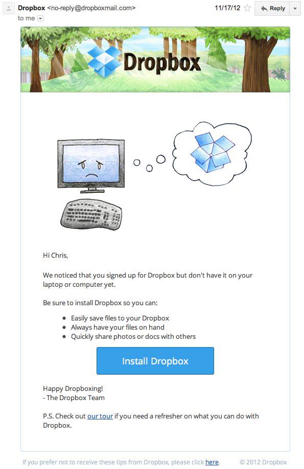 dropbox email marketing newsletter