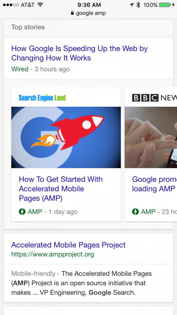 New Google AMP