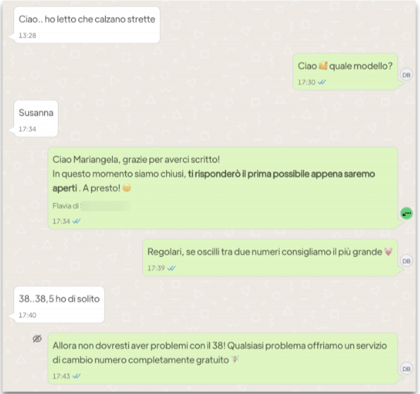 conversazioni whatsapp business